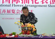 Demonstrations given at Guangzhou Int’l Flower Arrangement Show.
